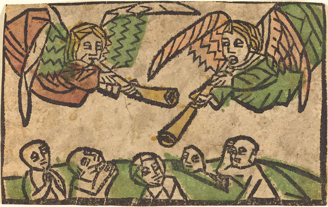 Morts se relevant dans une gravure allemande du quinzième siècle
